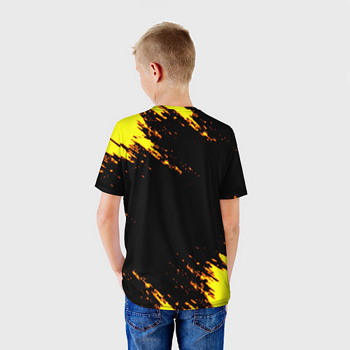 Детская футболка Рокстар текстура краски / 3D-принт – фото 4