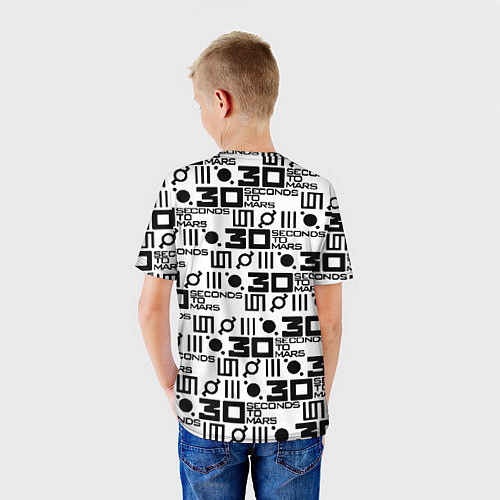 Детская футболка Thirty Seconds to Mars pattern rock / 3D-принт – фото 4