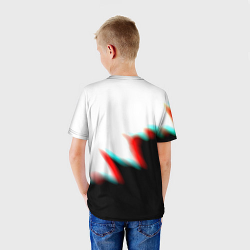 Детская футболка GTA glitch текстура вайсити / 3D-принт – фото 4