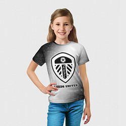 Футболка детская Leeds United sport на светлом фоне, цвет: 3D-принт — фото 2