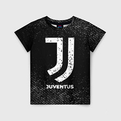 Детская футболка Juventus с потертостями на темном фоне