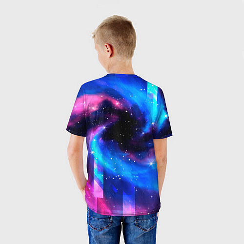 Детская футболка Napoli неоновый космос / 3D-принт – фото 4