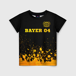 Футболка детская Bayer 04 - gold gradient посередине, цвет: 3D-принт