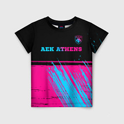 Детская футболка AEK Athens - neon gradient посередине