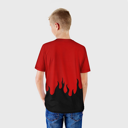 Детская футболка NBA огонь спорт текстура / 3D-принт – фото 4