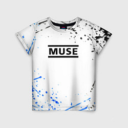 Детская футболка MUSE рок стиль краски