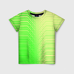 Детская футболка Зелёные градиентные линии