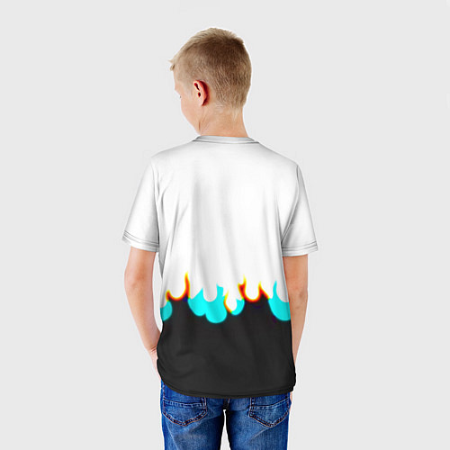 Детская футболка Fortnite epic game fire / 3D-принт – фото 4