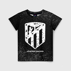 Детская футболка Atletico Madrid с потертостями на темном фоне