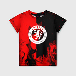 Детская футболка Chelsea fire storm текстура