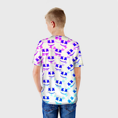 Детская футболка Marshmello pattern neon / 3D-принт – фото 4
