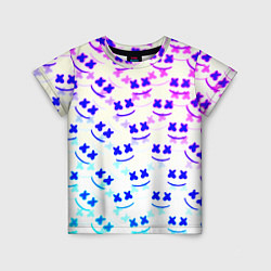 Футболка детская Marshmello pattern neon, цвет: 3D-принт