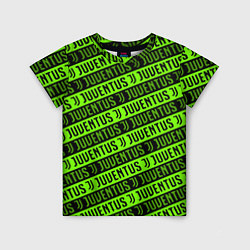 Детская футболка Juventus green pattern sport