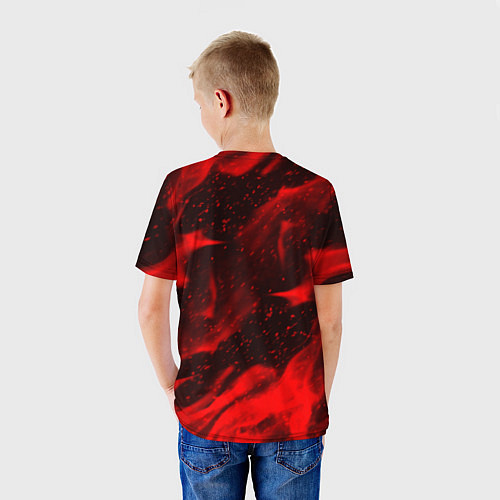 Детская футболка Linkin park красный огонь / 3D-принт – фото 4