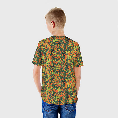 Детская футболка Современный пятнистый камуфляж / 3D-принт – фото 4