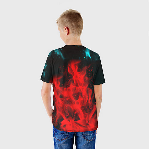 Детская футболка Rainbow six шутер огненный стиль / 3D-принт – фото 4