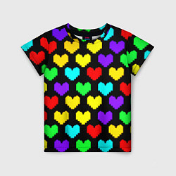 Детская футболка Undertale heart pattern