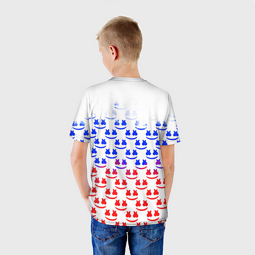Детская футболка Marshmello russia color / 3D-принт – фото 4