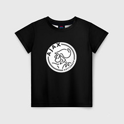 Детская футболка Ajax fc белое лого
