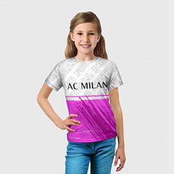 Футболка детская AC Milan pro football посередине, цвет: 3D-принт — фото 2