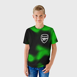 Футболка детская Arsenal sport halftone, цвет: 3D-принт — фото 2