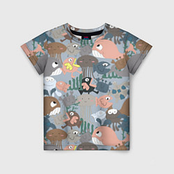 Детская футболка Милый мультфильм о морских животных