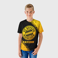 Футболка детская Bayern - gold gradient, цвет: 3D-принт — фото 2