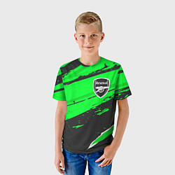 Футболка детская Arsenal sport green, цвет: 3D-принт — фото 2
