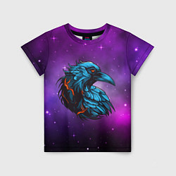 Детская футболка Ворона в космосе