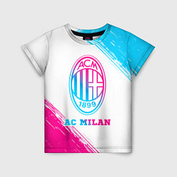 Детская футболка AC Milan neon gradient style