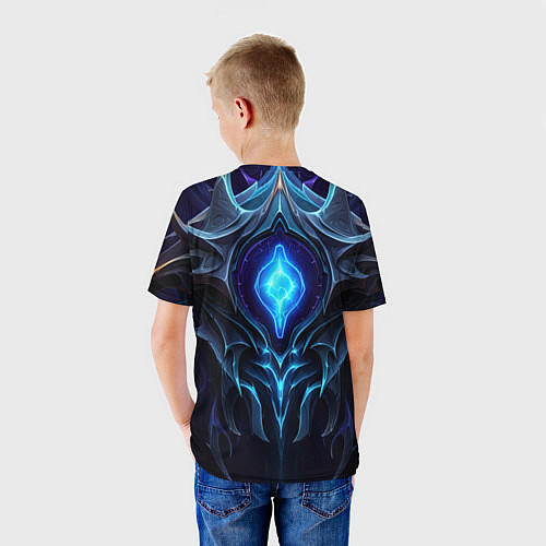 Детская футболка Магическая синяя абстракция / 3D-принт – фото 4