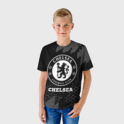 Футболка детская Chelsea sport на темном фоне, цвет: 3D-принт — фото 2