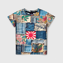 Детская футболка Японское художество пэчворк