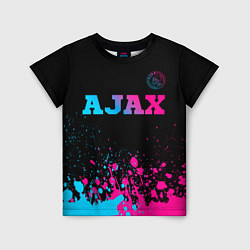 Детская футболка Ajax - neon gradient посередине