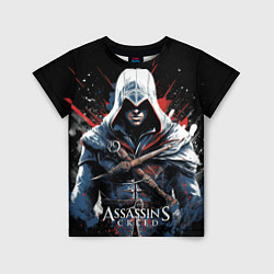 Детская футболка Assassins creed мазки красок