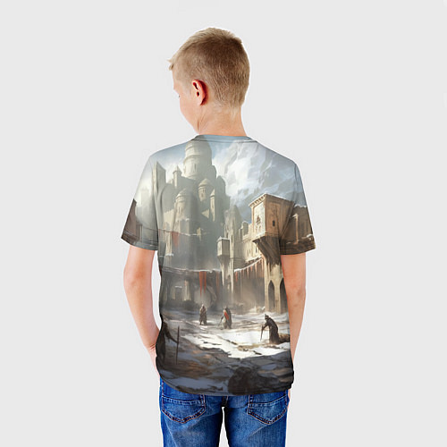 Детская футболка Assassins creed старинный город / 3D-принт – фото 4