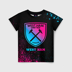 Детская футболка West Ham - neon gradient