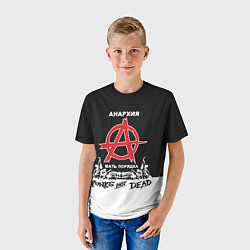 Футболка детская Анархия - Punks not dead, цвет: 3D-принт — фото 2
