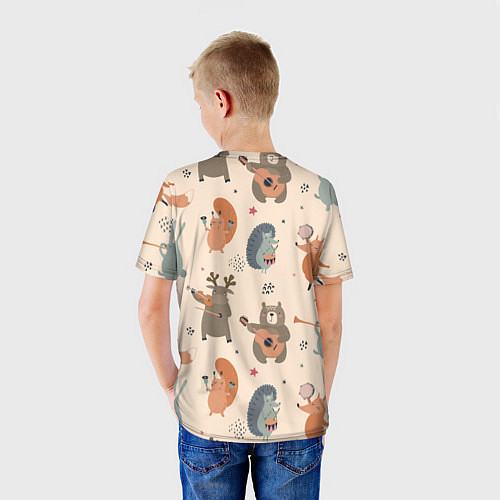 Детская футболка Животные с инструментами / 3D-принт – фото 4