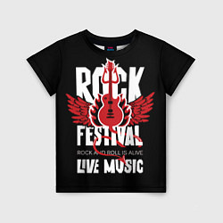 Футболка детская Rock festival - live music, цвет: 3D-принт