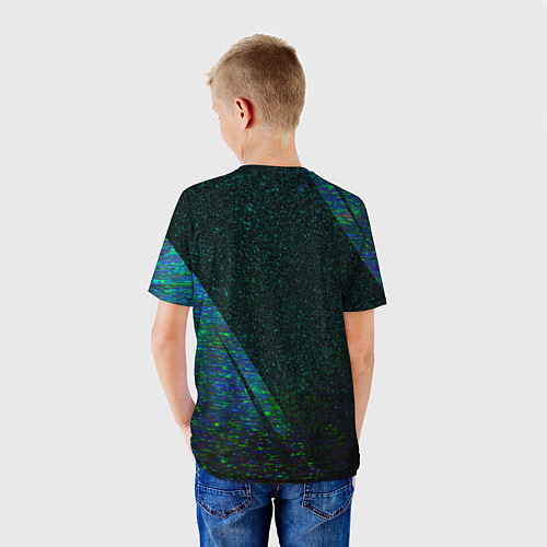 Детская футболка Lifan sport glitch blue / 3D-принт – фото 4