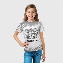 Футболка детская Bayer 04 sport на светлом фоне, цвет: 3D-принт — фото 2