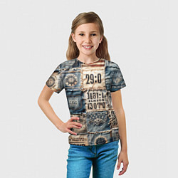 Футболка детская Пэчворк Tokyo and US, цвет: 3D-принт — фото 2