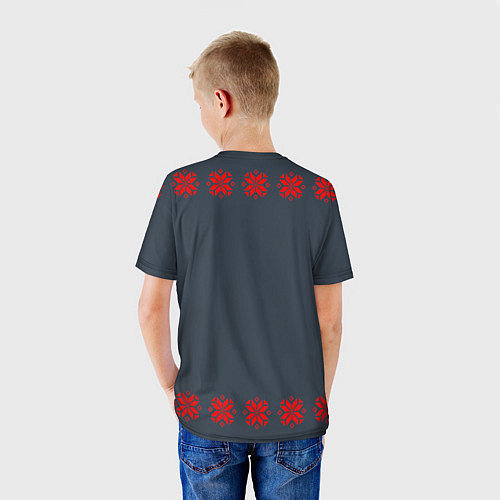 Детская футболка Этно - темный / 3D-принт – фото 4
