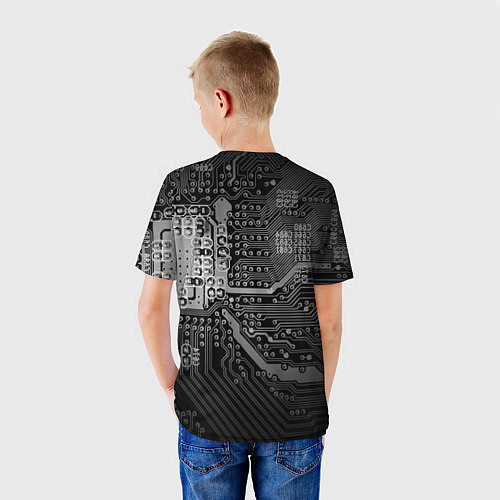 Детская футболка Микросхема плата / 3D-принт – фото 4