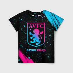 Футболка детская Aston Villa - neon gradient, цвет: 3D-принт