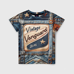 Детская футболка Vintage vanguard jeans - patchwork