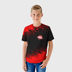 Футболка детская Dead by daylight огненный, цвет: 3D-принт — фото 2