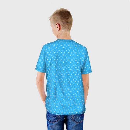 Детская футболка Голубой со звёздочками / 3D-принт – фото 4
