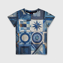 Детская футболка Denim patchwork - ai art